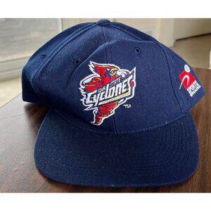 Vintage Iowa State University Cyclones Baseball Cap Blue And Red  Baseball Cap H